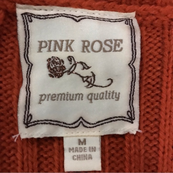 PINK ROSÉ Rust Color Sweater Dress - Picture 6 of 11